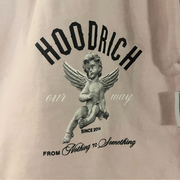 Hoodrich Muted Pink Sweatshirt Material Shorts, size Small - Picture 3 of 13